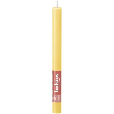 Bolsius Rustic Słoneczny Żółty - świeca stołowa 270/23mm - 9 sztuk