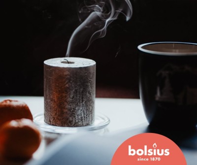Bolsius świecznik szklany okrągły talerzyk 110mm