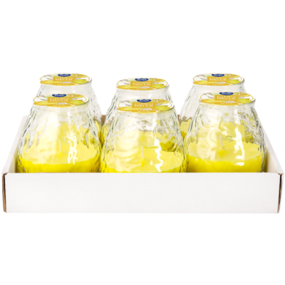 Bispol s70-86 Aura CITRONELLA zapachowa świeca ogrodowa w szkle - tacka 6 sztuk