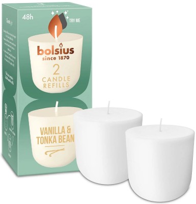 Bolsius CleanLight WANILIA i FASOLA TONKA wkład zapachowy wymienny 24h - 2 sztuki