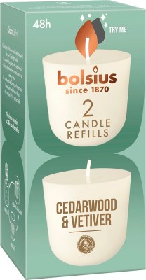 Bolsius CleanLight DRZEWO CEDROWE i WETIWERIA wkład zapachowy wymienny 24h - 2 sztuki