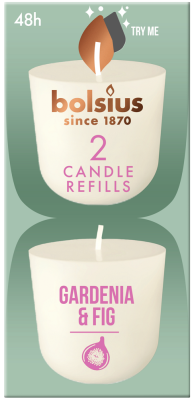 Bolsius CleanLight GARDENIA i FIGA wkład zapachowy wymienny 24h - 2 sztuki