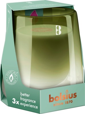 Bolsius CleanLight GARDENIA i FIGA zielony świecznik z wymienną wkładką zapachową