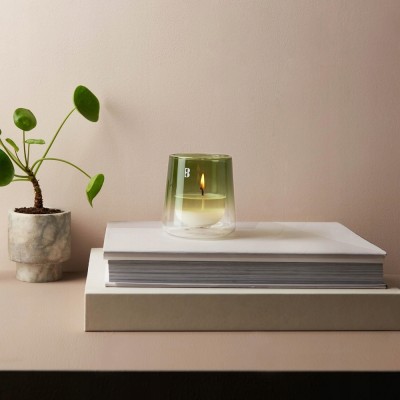 Bolsius CleanLight GARDENIA i FIGA zielony świecznik z wymienną wkładką zapachową