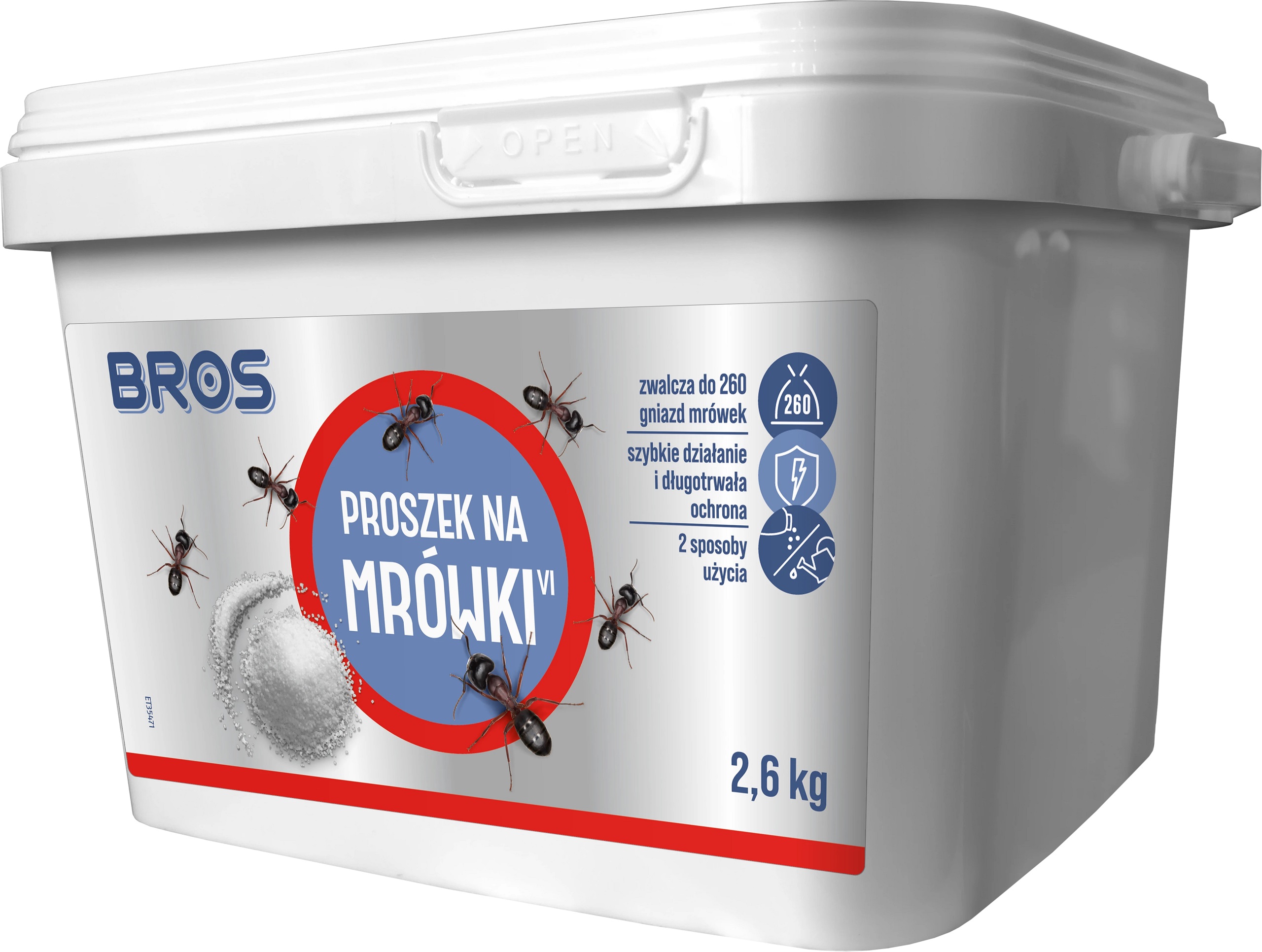 Bros proszek do zwalczania mrówek wiaderko 2,6kg
