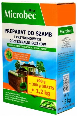 Bros Microbec Ultra Eukaliptus preparat do przydomowych oczyszczalni ścieków i szamb 1,2kg
