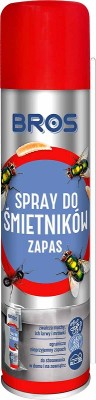 Bros spray do śmietników 400ml zapas