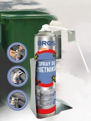 Bros spray do śmietników 400ml zapas