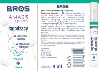 Bros Amaris spray łagodzący ukąszenia 9ml