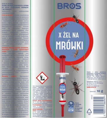 Bros X żel w strzykawce na mrówki 10g