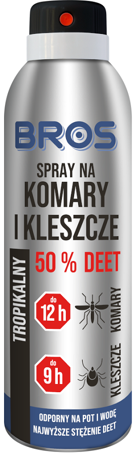 Bros spray przeciw komarom i kleszczom 50% deet 90ml