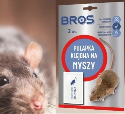 Bros pułapka klejowa na myszy - 2 sztuki