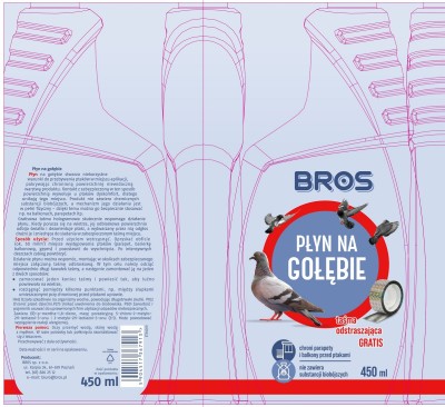 Bros płyn odstraszający gołębie 450ml