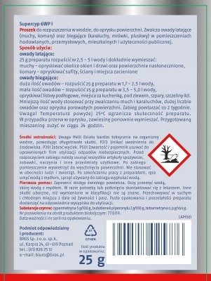 Bros Supercyp 6WP preparat do oprysku na muchy i komary 25g