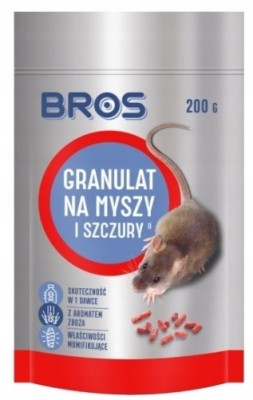 Bros trutka granulat na myszy i szczury 1kg - 5 saszetek x 200g