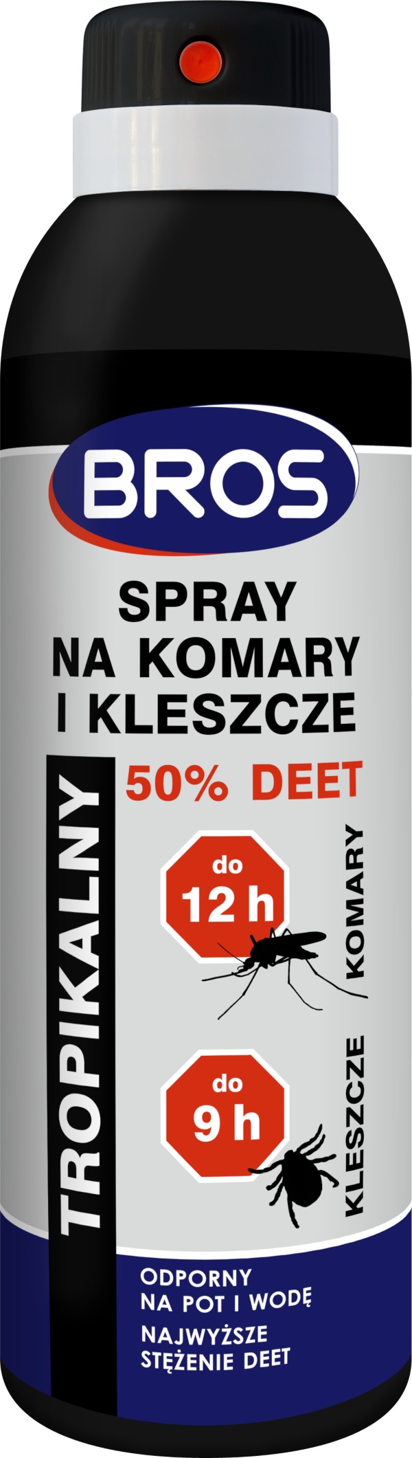 Bros spray przeciw komarom i kleszczom 50% deet 180ml