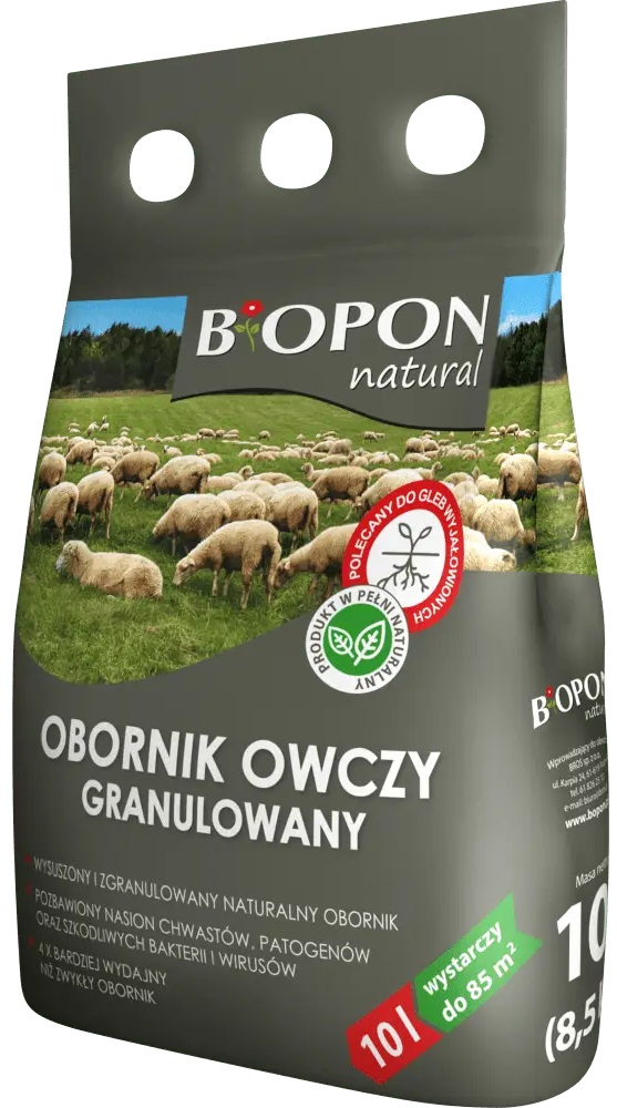 Bopon Natural Owczy obornik granulowany BiOPON 10L