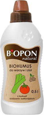 Bopon Biohumus wieloskładnikowy płynny nawóz organiczno mineralny do warzyw i ziół BiOPON 500ml