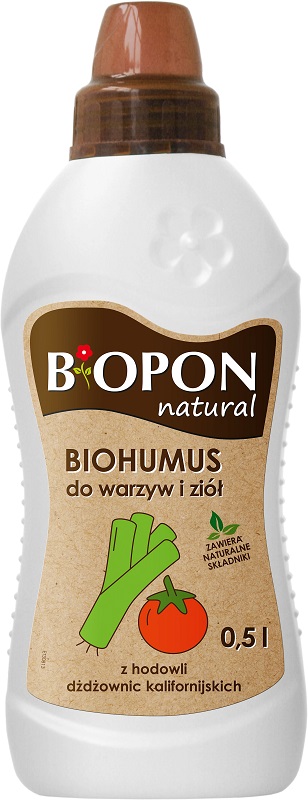 Bopon Biohumus wieloskładnikowy płynny nawóz organiczno mineralny do warzyw i ziół BiOPON 500ml
