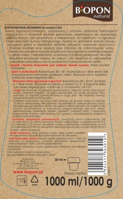 Bopon Biohumus wieloskładnikowy płynny nawóz organiczno mineralny do warzyw i ziół BiOPON 1l
