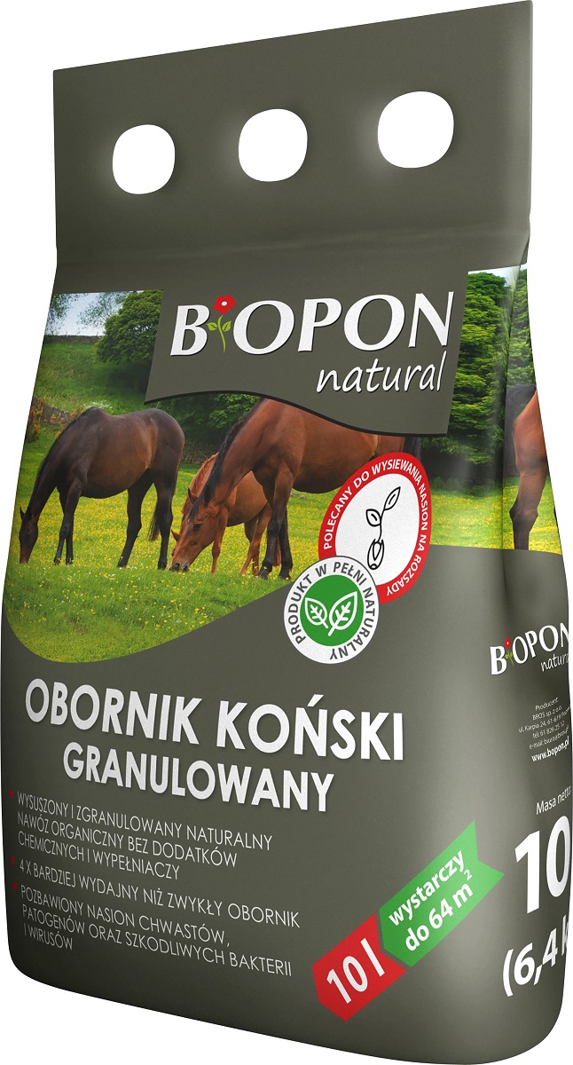 Bopon Natural Koński obornik granulowany BiOPON 10L