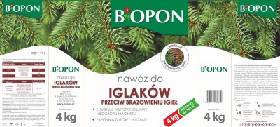 Bopon nawóz granulowany do iglaków przeciw brązowieniu igieł BiOPON 4kg