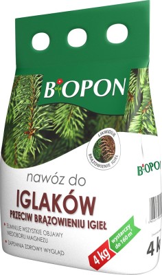 Bopon nawóz granulowany do iglaków przeciw brązowieniu igieł BiOPON 4kg