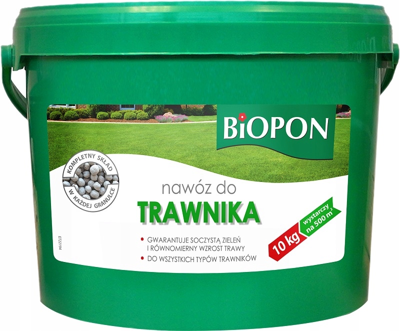 Bopon granulowany nawóz do trawnika wiadro BiOPON 10kg