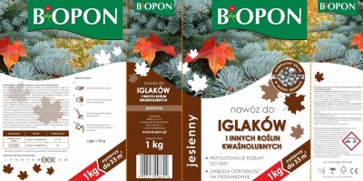 Bopon granulowany jesienny nawóz do iglaków BiOPON 1kg