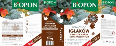 Bopon granulowany jesienny nawóz do iglaków BiOPON 3kg