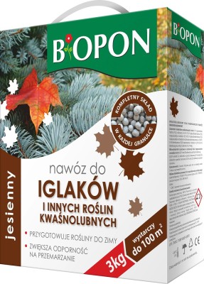 Bopon granulowany jesienny nawóz do iglaków BiOPON 3kg